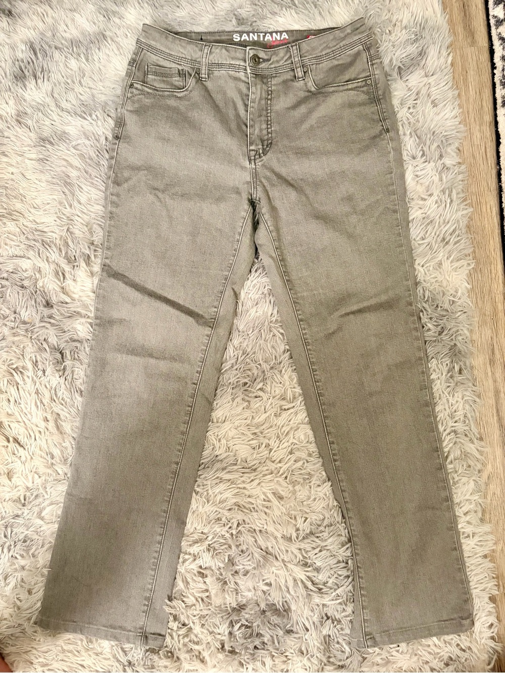 Santana Grey Straight-Fit Jeans - Women’s Size 8
